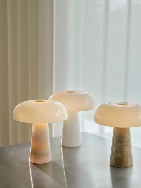 Modern Minimalist Designer Marble Bedroom Bedside Lamp Scandinavian Living Room Study Glass Light Luxury Table Lamps