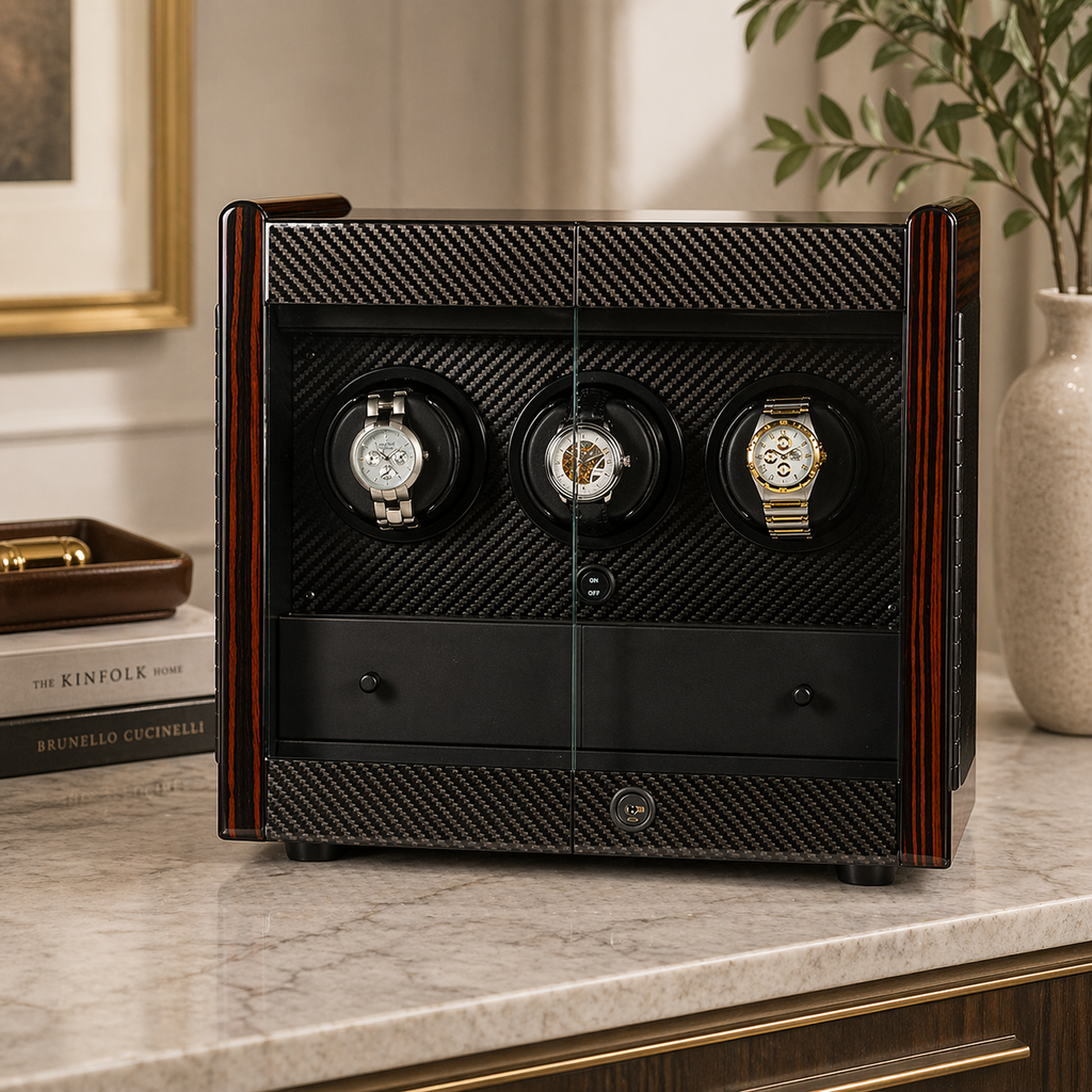 Avanti 3 — Outlet watch winder — open module detail