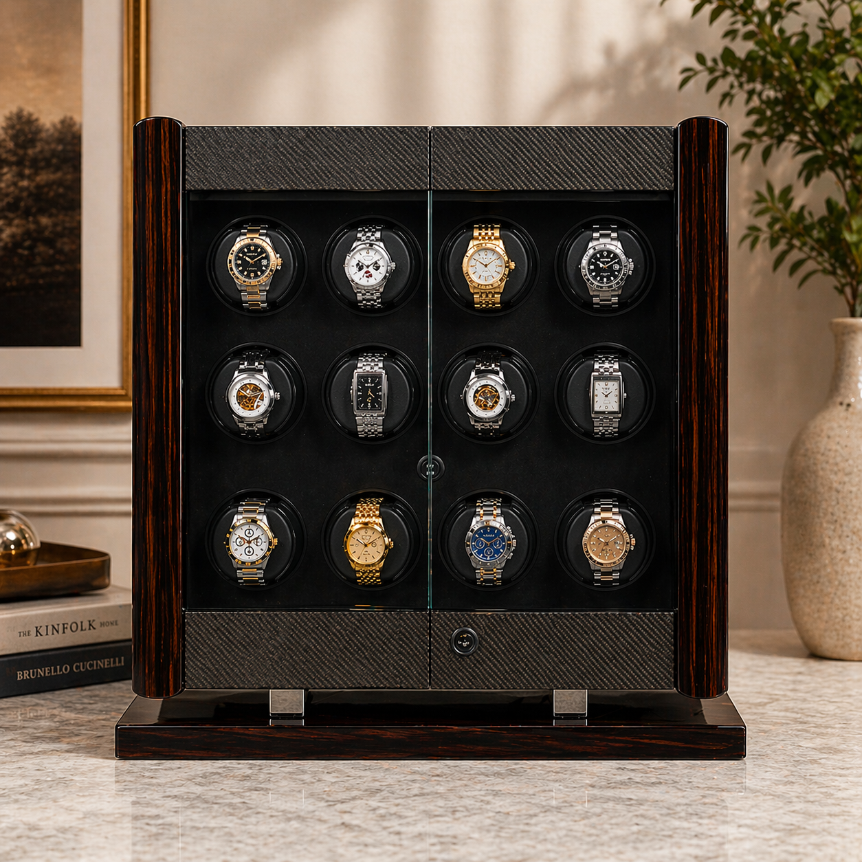 Avanti 12 watch winder — open module detail