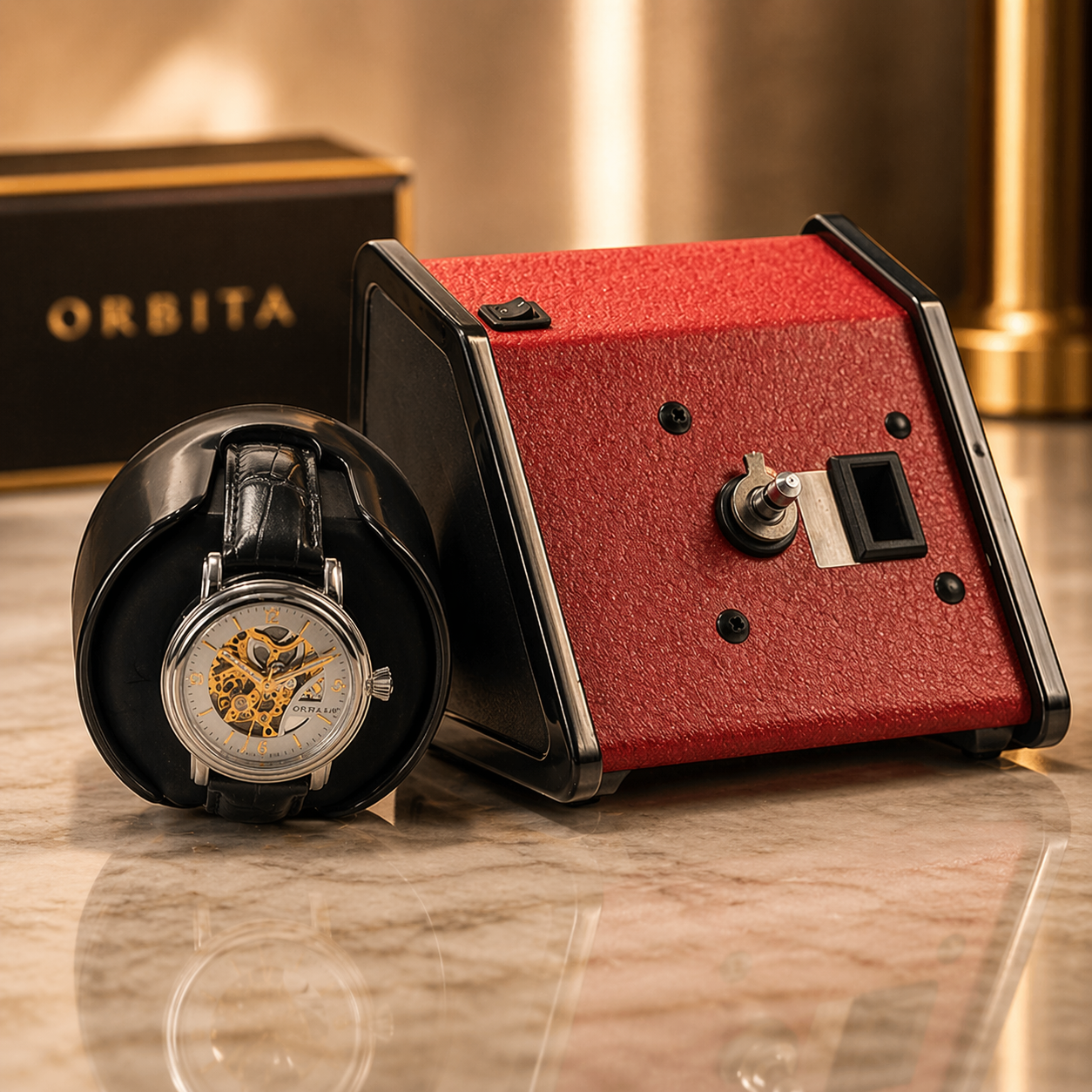 Cup Assembly watch winder — front view
