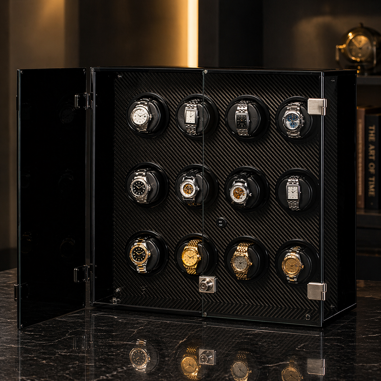Milano 12 watch winder — front view