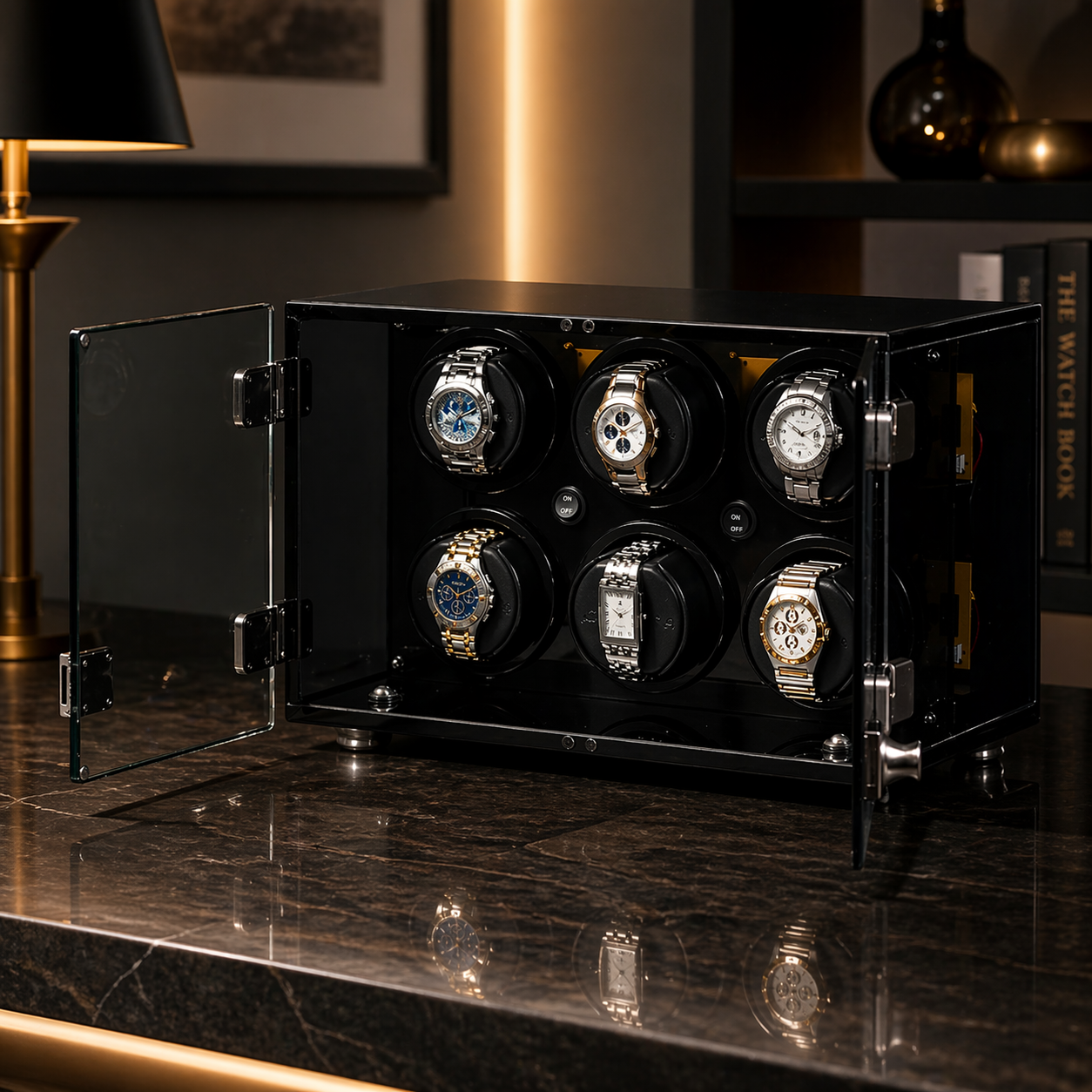 Milano 6 watch winder — open module detail