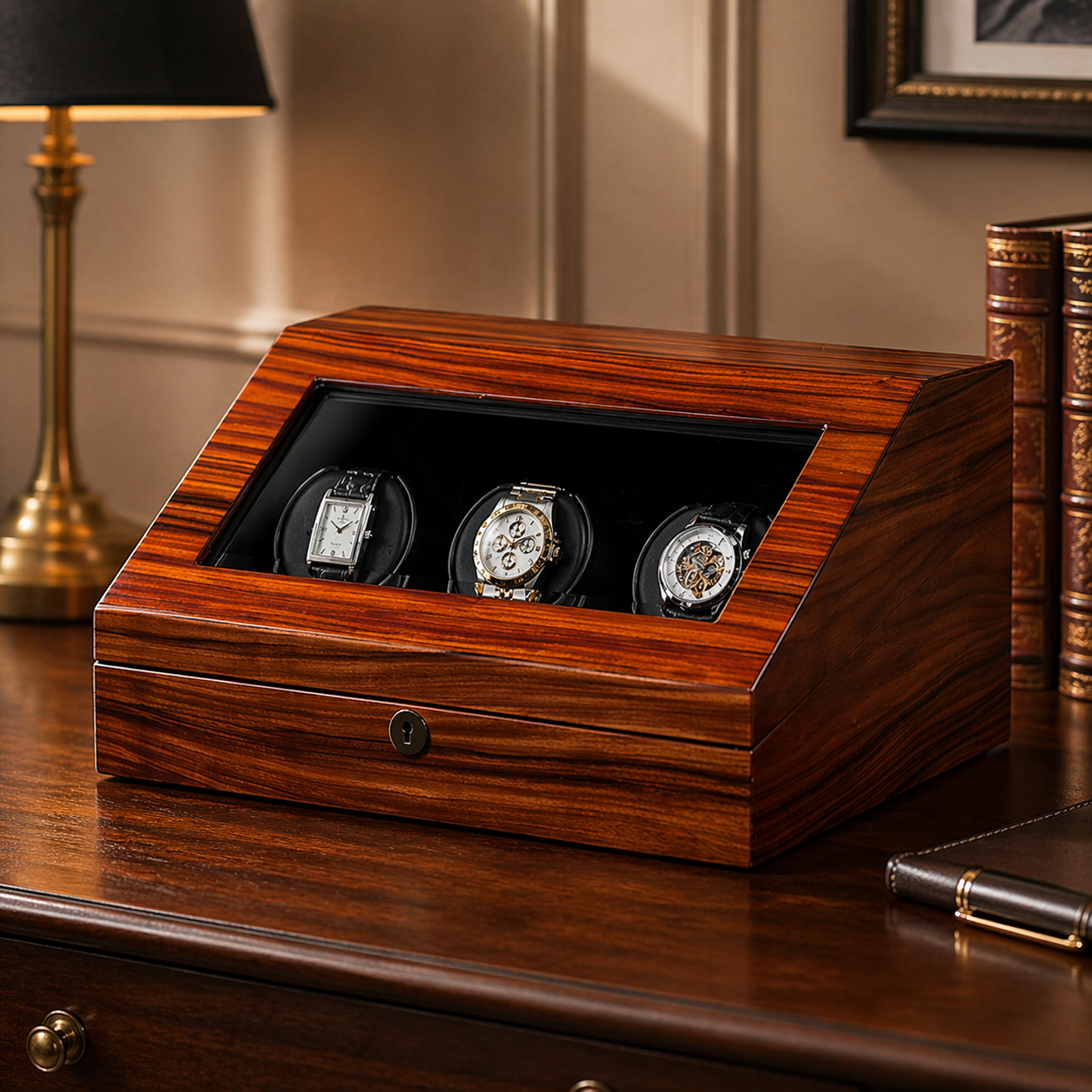 Siena 3 Deluxe — Outlet watch winder — open module detail