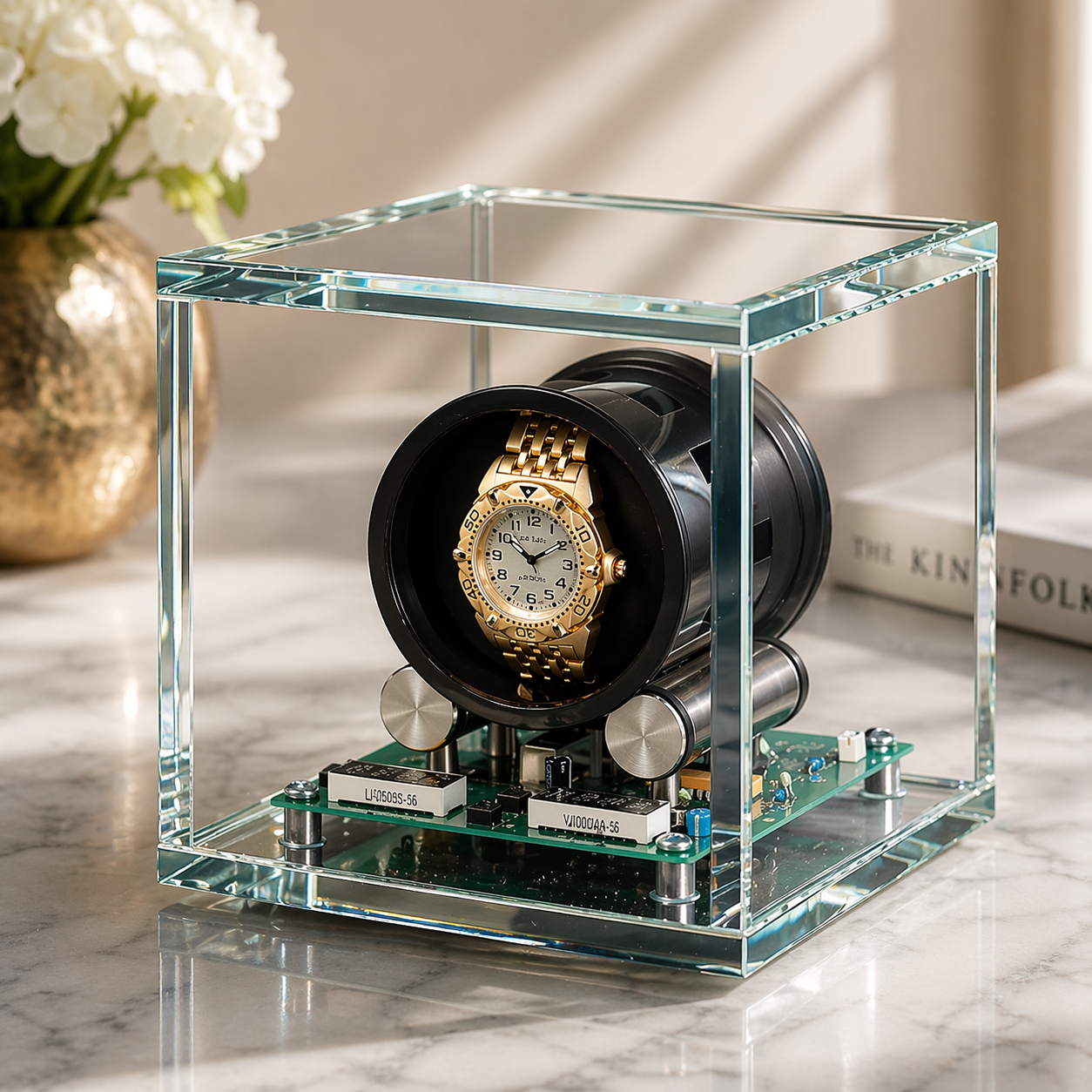 Tourbillon 1 — Outlet watch winder — open module detail