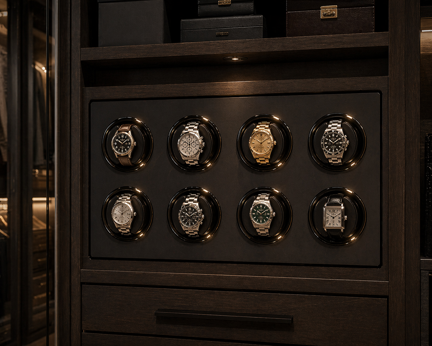 Module watch winder — front view